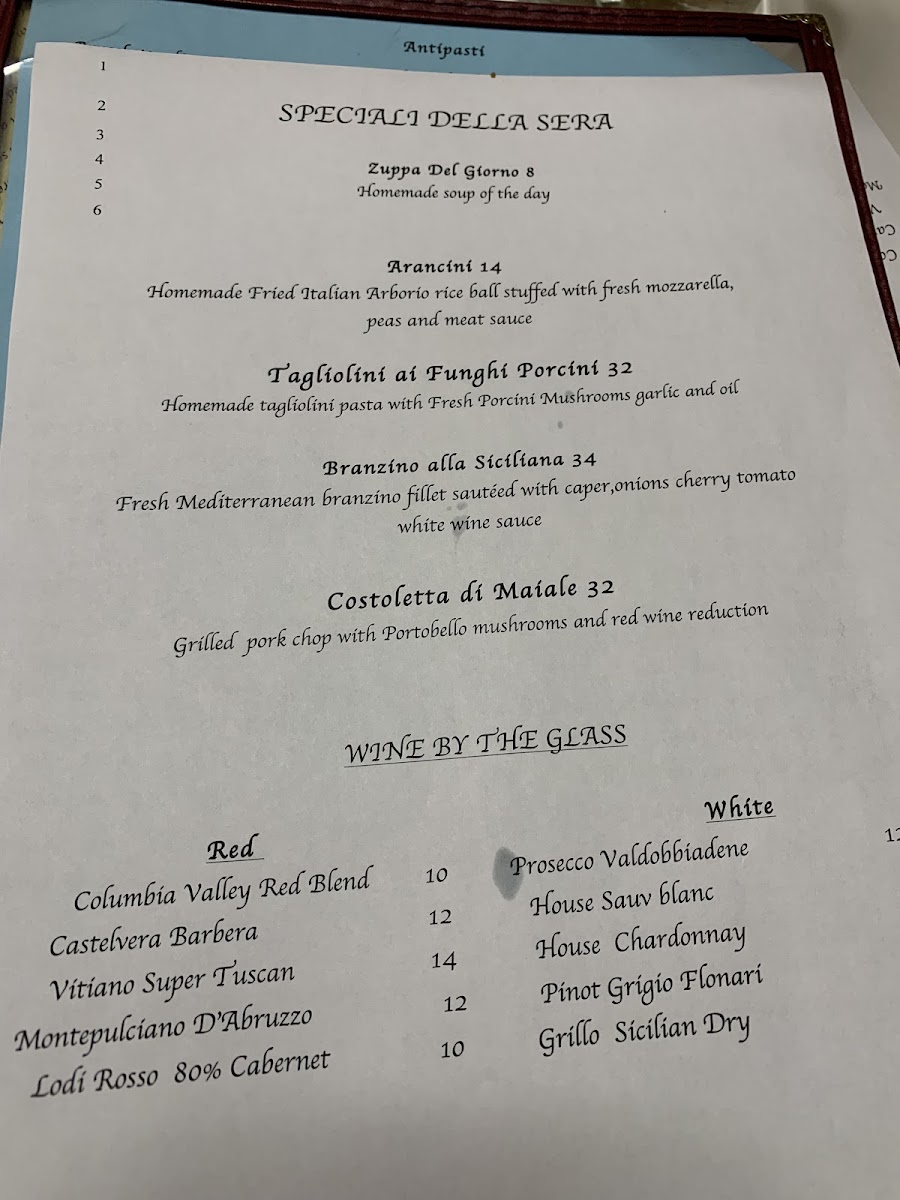 Menu - Sapore Italiano Ristorante photo 1
