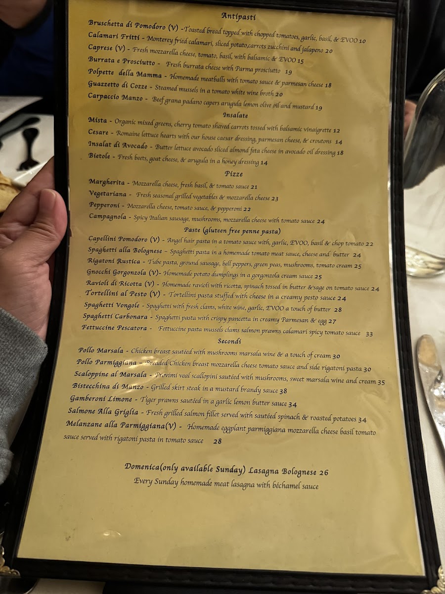 Menu - Sapore Italiano Ristorante photo 2