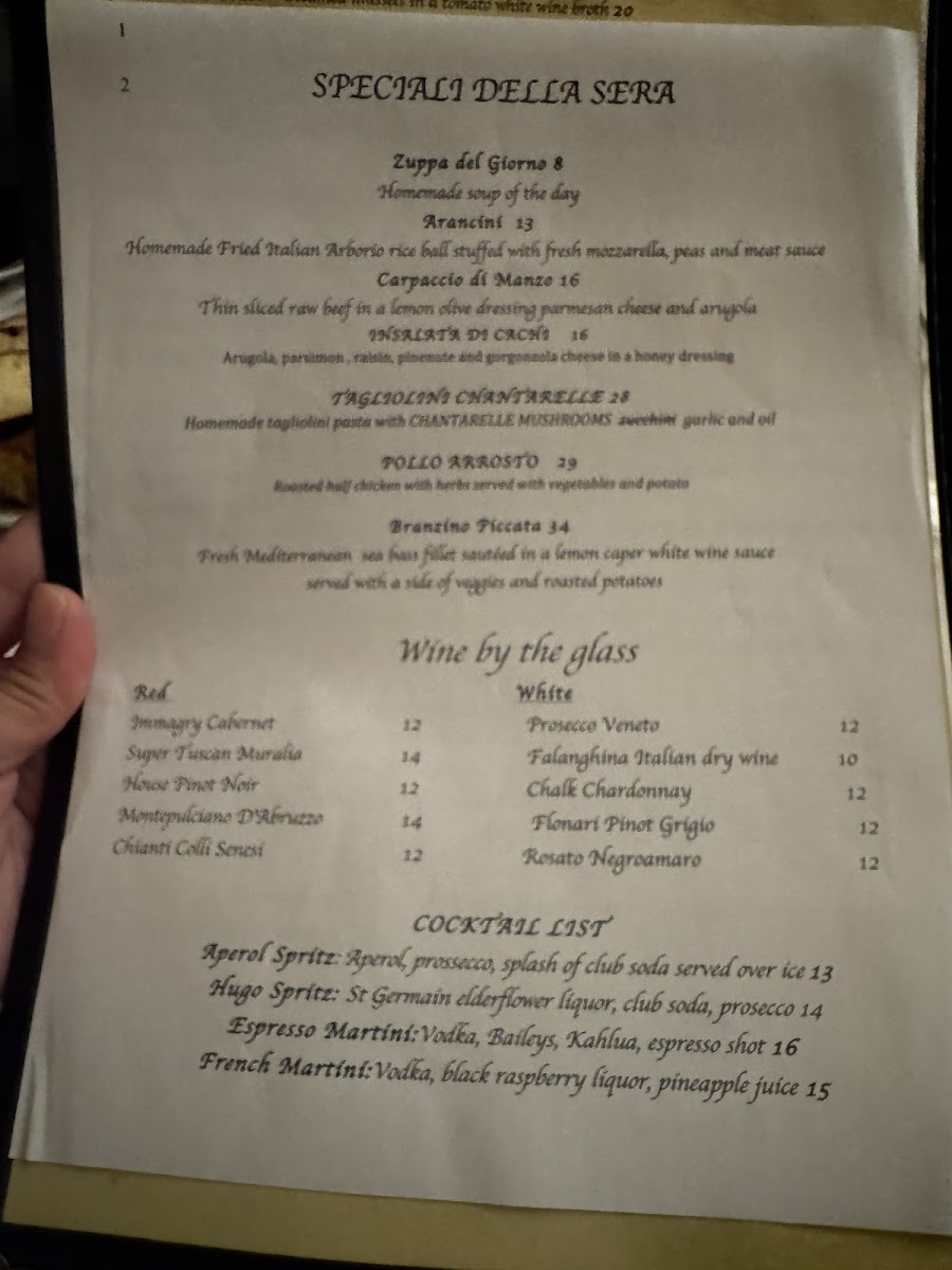Menu - Sapore Italiano Ristorante photo 3