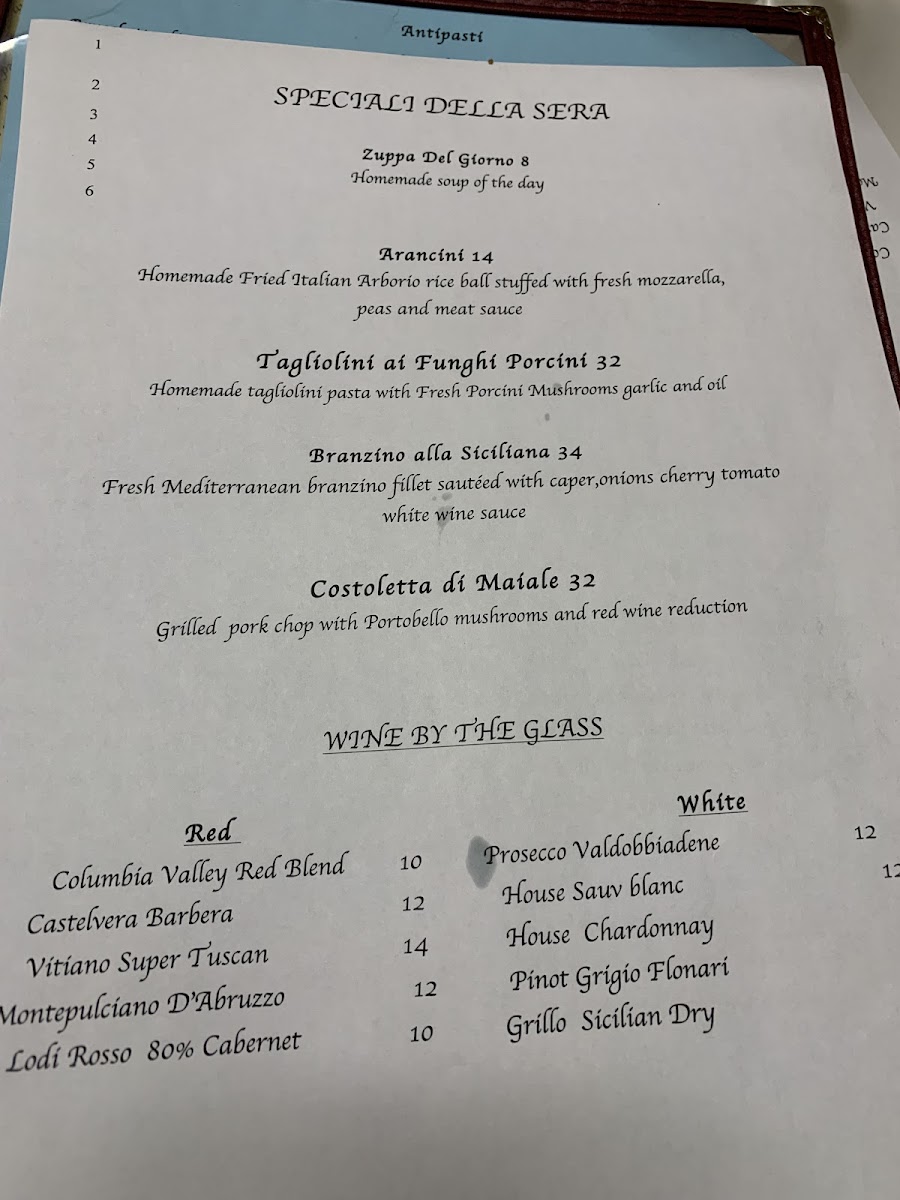 Menu - Sapore Italiano Ristorante photo 4