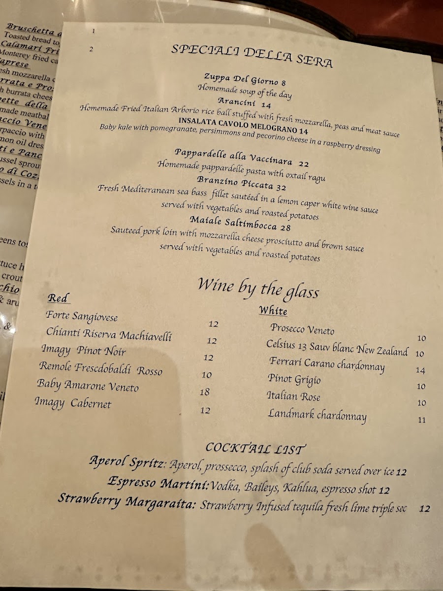 Menu - Sapore Italiano Ristorante photo 9